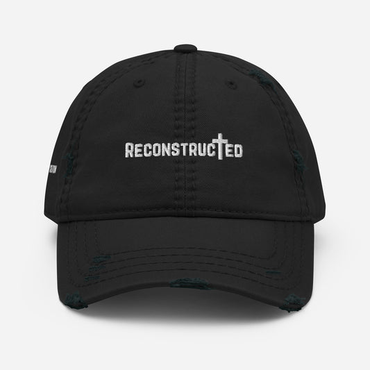 Reconstructed cross / New Creation Distressed Dad Hat